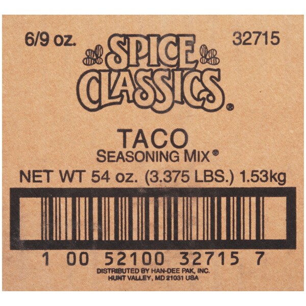 Spice Classics Spice Classics Taco Seasoning 9 oz., PK6 - 932715