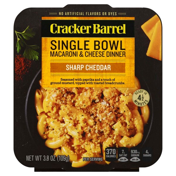 Cracker Barrel Deluxe Liquid Dinner Sharp Cheddar 3.8 oz., PK6 - 10021000066121