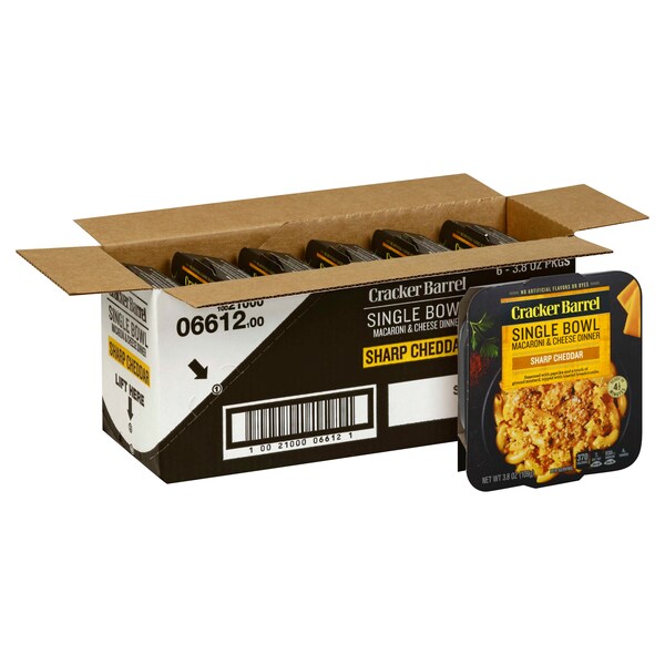 Cracker Barrel Deluxe Liquid Dinner Sharp Cheddar 3.8 oz., PK6 - 10021000066121