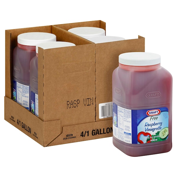 Kraft Kraft Fat Free Raspberry Vinaigrette Dressing 1 gal. Container, PK4 - 10021000647429