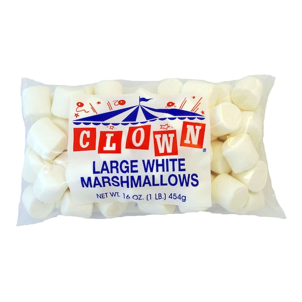 Clown Clown Large White Marshmallows No Artificial Flavors 1lbs Bag, PK12 - 97020