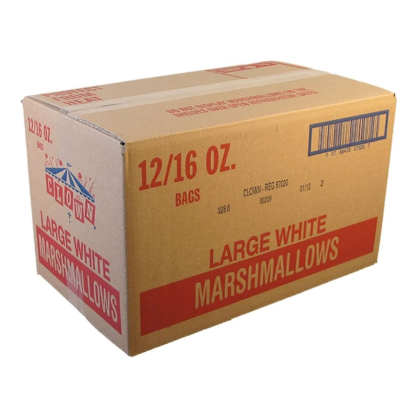 Clown Clown Large White Marshmallows No Artificial Flavors 1lbs Bag, PK12 - 97020