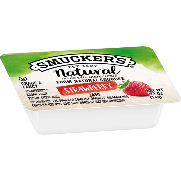 Smuckers Smucker's Natural Strawberry Jam .5 oz. Cup, PK200 - 5150008201