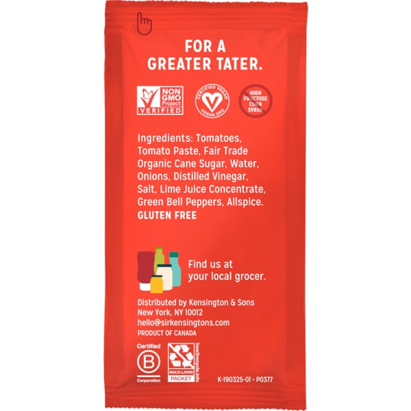 Sir Kensingtons Sir Kensington's Classic Ketchup Packets 18g, PK600 - 67308983