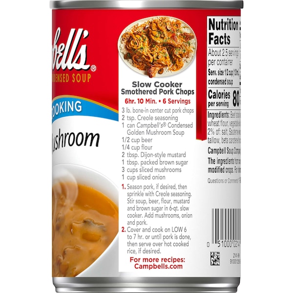 Campbells Campbell's Condensed Soup Red & White Golden Mushroom 10.5 oz., PK12 - 000017961