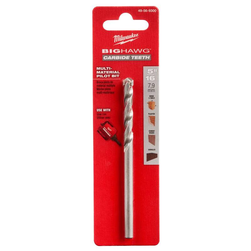 Broca piloto de carburo Big Hawg de 5/16 pulg. x 4 pulg. Milwaukee - 49-56-9300