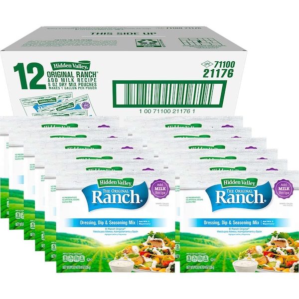 Hidden Valley Hidden Valley Milk Based Original Ranch Dry Salad Dressing 8 oz., PK12 - 21176