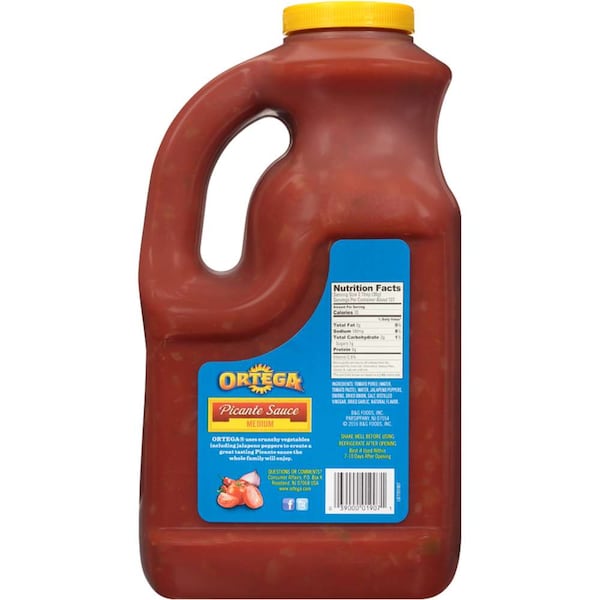 Ortega Ortega Medium Picante Sauce 1 gal., PK4 - 701907