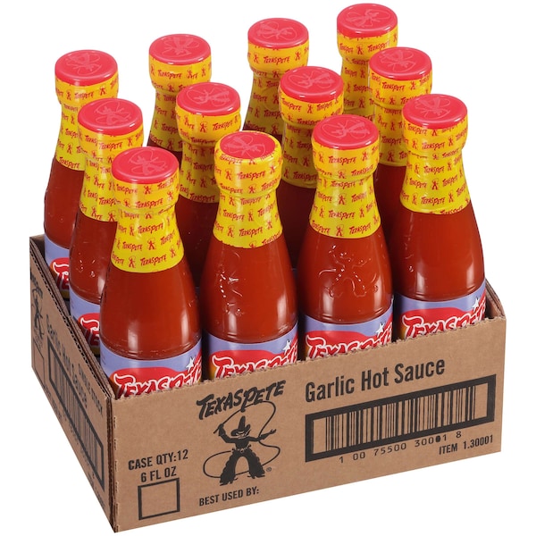 Texas Pete Texas Pete Roasted Garlic Hot Sauce 6 oz. Bottles, PK12 - 1.30001