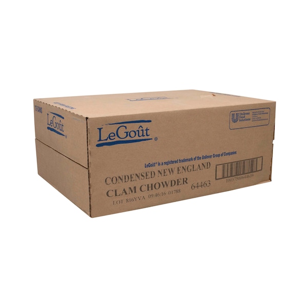 Legout New England Clam Chowder Condensed Canned Soup 51 oz., PK12 - 3750064463