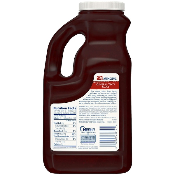 Minors Minor's Ready To Use General Tso's Sauce .5 gal. Jug, PK4 - 00050000313105