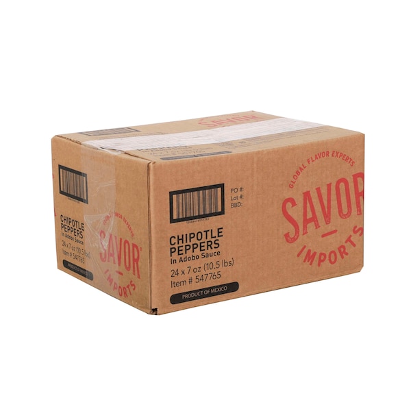 Savor Imports Savor Imports Chipotle Peppers In Adobo Sauce 7 oz., PK24 - 547765
