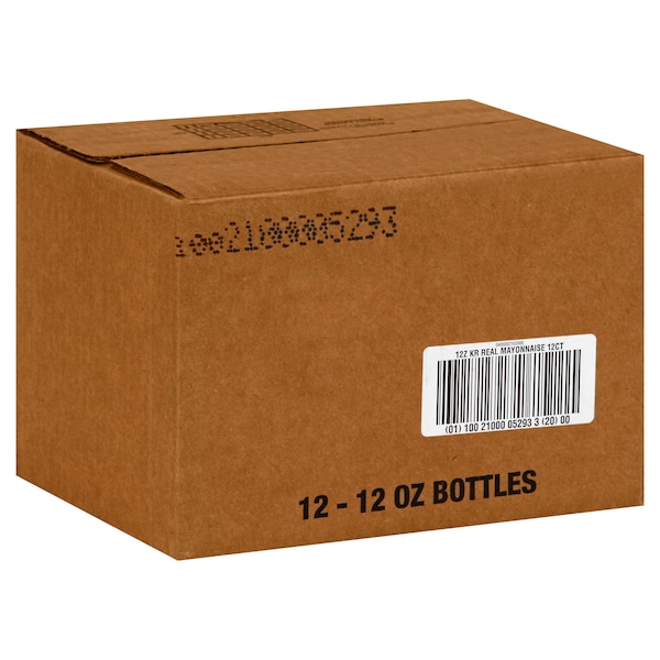 Kraft Kraft Real Mayo 12 fl. oz. Bottle, PK12 - 10021000052933