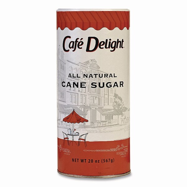 Caf Delight All Natural Cane Sugar, 20 oz Canister - SUG60166