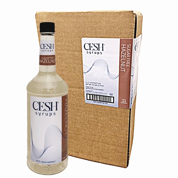 Cesh Sugar-Free Hazelnut Syrup, 33.81 oz Bottle, 2PK - GRE79216