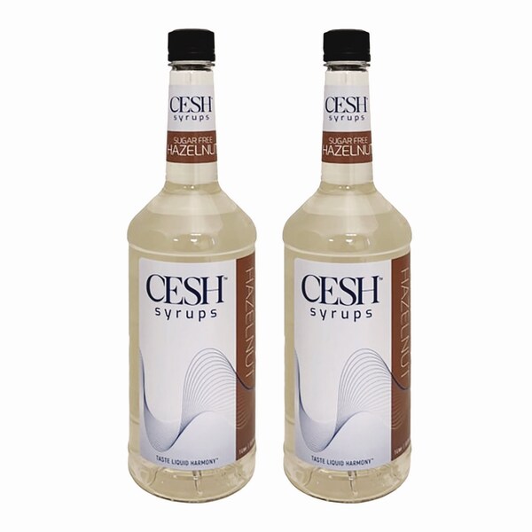 Cesh Sugar-Free Hazelnut Syrup, 33.81 oz Bottle, 2PK - GRE79216