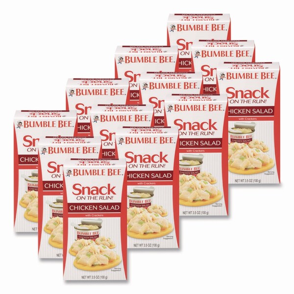 Bumble Bee Snack on the Run Chicken Salad with Crackers, 3.5 oz Pack, 12PK - KAR70820