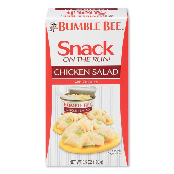 Bumble Bee Snack on the Run Chicken Salad with Crackers, 3.5 oz Pack, 12PK - KAR70820