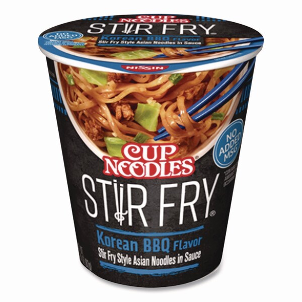Nissin Cup Noodles Stir Fry, Korean BBQ, 2.89 oz Cup, 6PK - NIS42403