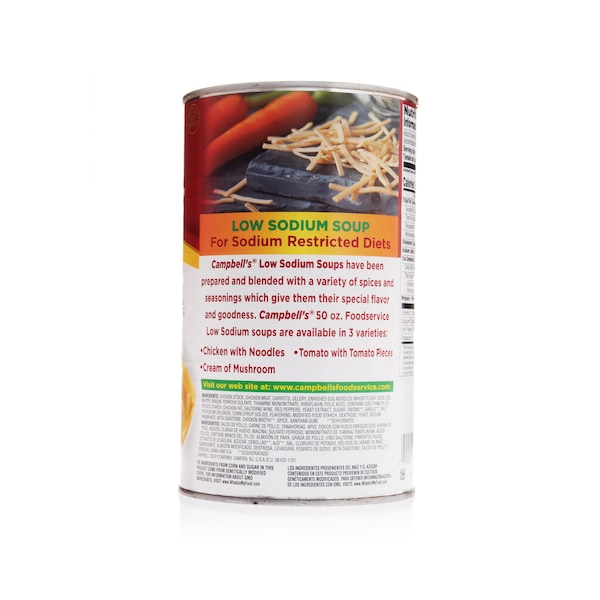 Campbells Ready To Serve Red & White Low Sodium Chicken Noodle Soup 50 oz., PK12 - 000001715
