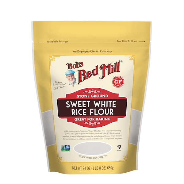 Bobs Red Mill Natural Foods Bob's Red Mill Sweet White Rice Flour 24 oz. Pouches, PK4 - 5038S244
