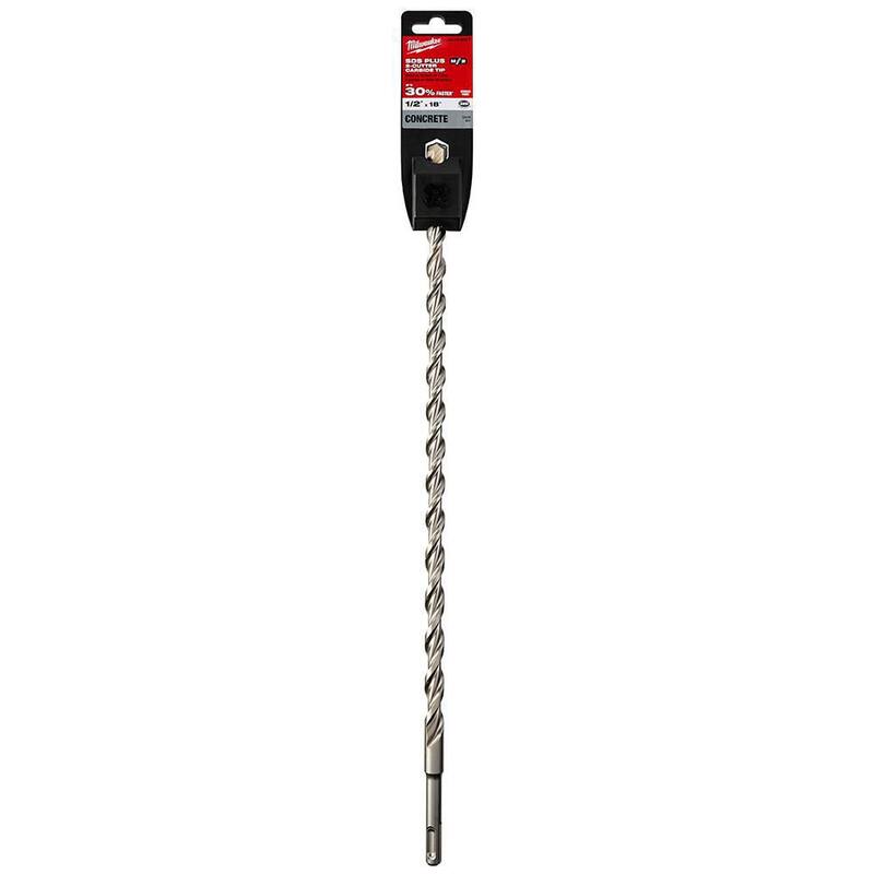 Broca de Carburo SDS-PLUS de 2 cortes de 1/2 pulg. x 18 pulg. Milwaukee - 48-20-8277