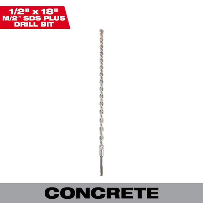 Broca de Carburo SDS-PLUS de 2 cortes de 1/2 pulg. x 18 pulg. Milwaukee - 48-20-8277