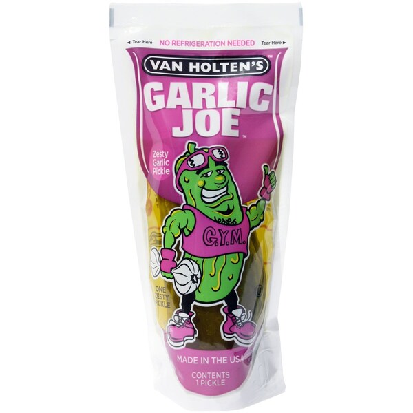 Van Holtens Van Holten's Garlic Joe Pickle Individually Packed In A Pouch, PK12 - 1012GG