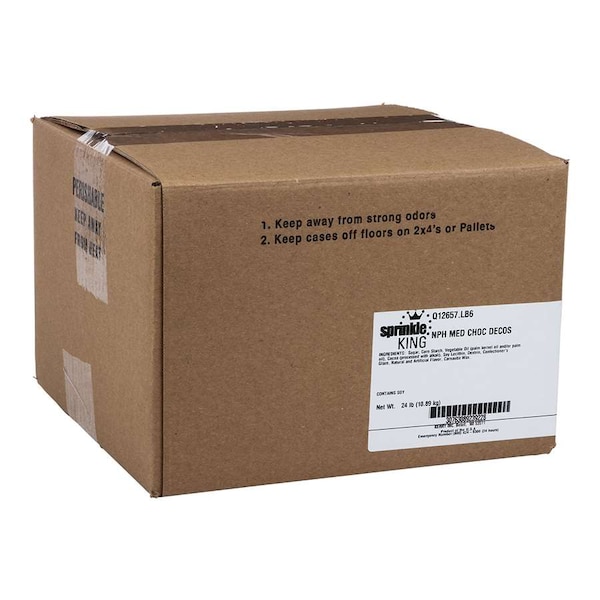 Sprinkle King Decorettes Medium Chocolate Non-Partially Hydrogenated 6lbs, PK4 - Q12657.LB6