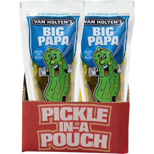 Van Holtens Van Holten's Big Papa Dill Pickle Individually Packed In A Pouch, PK12 - 1012D
