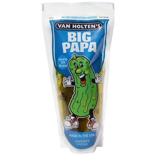 Van Holtens Van Holten's Big Papa Dill Pickle Individually Packed In A Pouch, PK12 - 1012D
