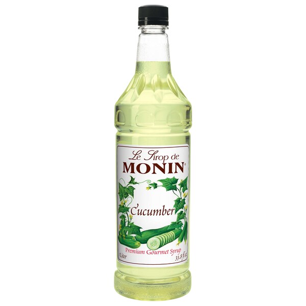 Monin Momin Premium Cucumber Syrup 1 Liter, PK4 - M-FR095F