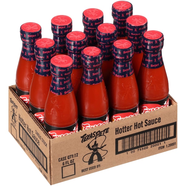 Texas Pete Texas Pete Hotter Hot Sauce 6 oz. Bottles, PK12 - 1.20001