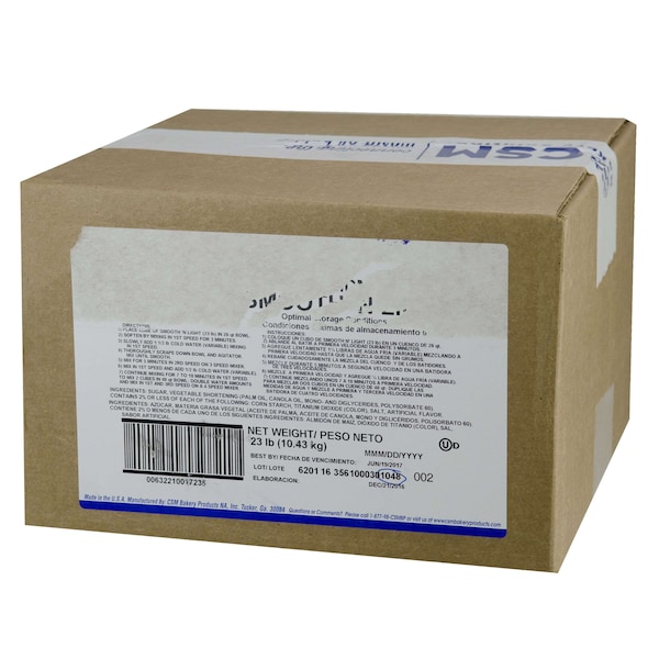 Brill Smooth & Light Buttercreme Icing Vanilla 23lbs - 10216112