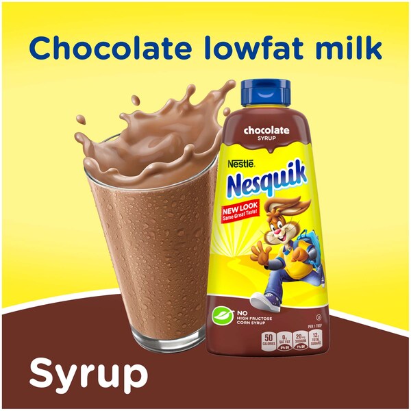Nestle Nesquik Chocolate Syrup 22 oz. Bottle, PK6 - 00028000477318U