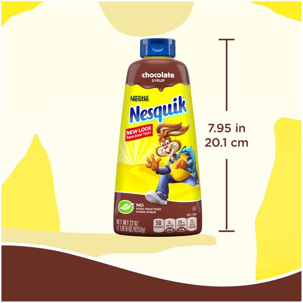 Nestle Nesquik Chocolate Syrup 22 oz. Bottle, PK6 - 00028000477318U