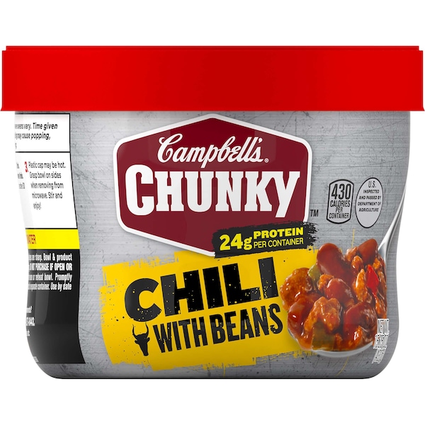Campbells Chunky Roadhouse Chili Microwaveable Soup 15.25 oz.e, PK8 - 000015904