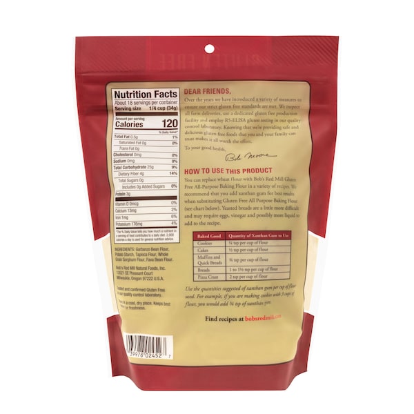 Bobs Red Mill Natural Foods Bob's Red Mill Gluten Free All Purpose Baking Flour 22 oz. Bag, PK4 - 1600S224