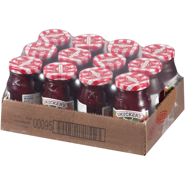 Smuckers Smucker's Strawberry Preserves 12 oz. Jar, PK12 - 5150000095