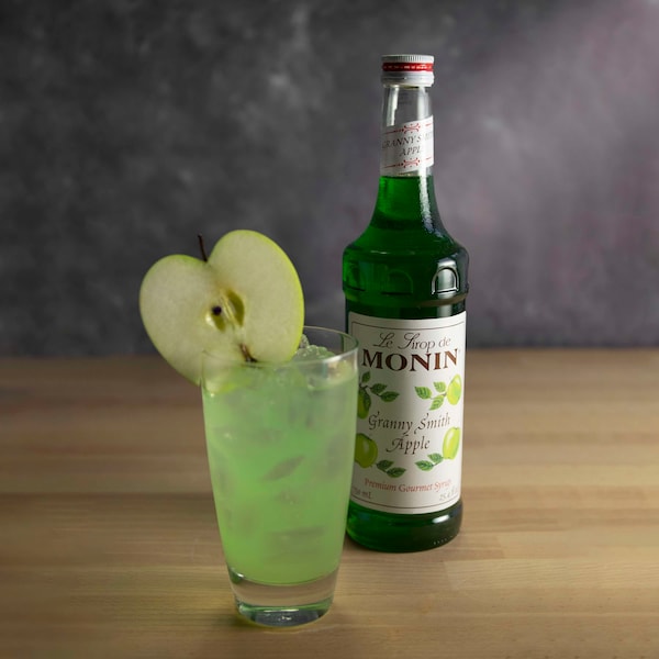 Monin Monin Granny Smith Apple Syrup 1 Liter Bottle, PK4 - M-FR049F