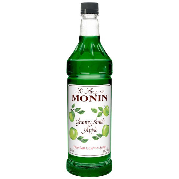 Monin Monin Granny Smith Apple Syrup 1 Liter Bottle, PK4 - M-FR049F