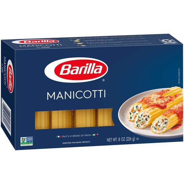 Barilla Barilla Medium Manicotti Pasta 8 oz., PK12 - 1000510388