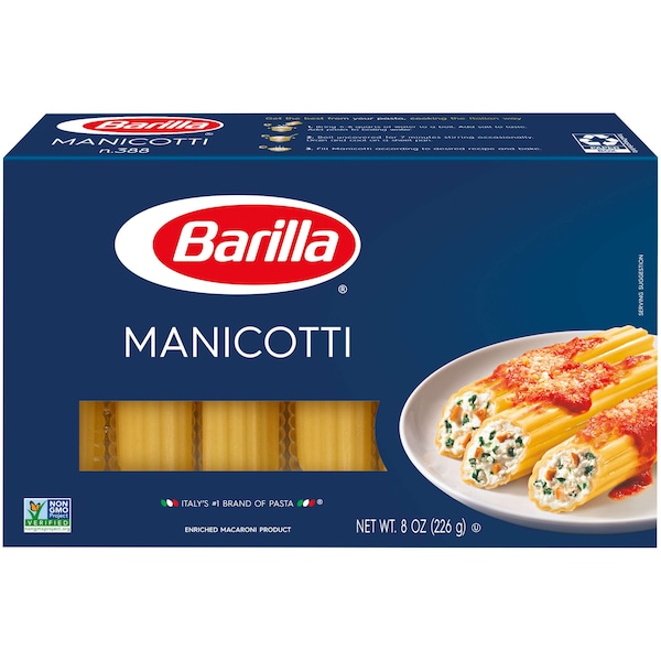 Barilla Barilla Medium Manicotti Pasta 8 oz., PK12 - 1000510388