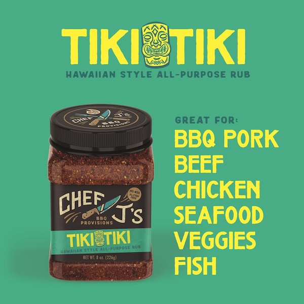 5280 Culinary Chef J's BBQ Provisions Tiki Tiki BBQ Rub 8 oz - TIKI TIKI - 8OZ