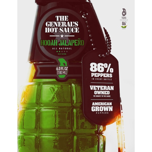 The Generals Hot Sauce The General's Hot Sauce Hooah Jalapeno Sauce 6 oz - 0311-038