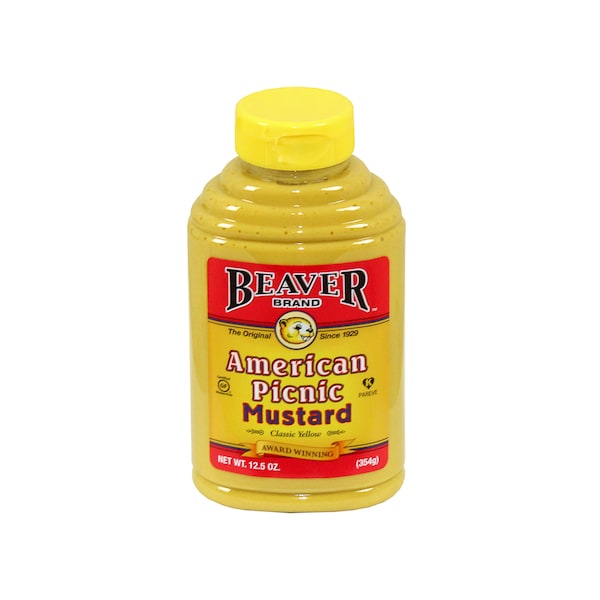 Beaver Beaver American Picnic Mustard 12.5 oz. Bottle, PK6 - 238
