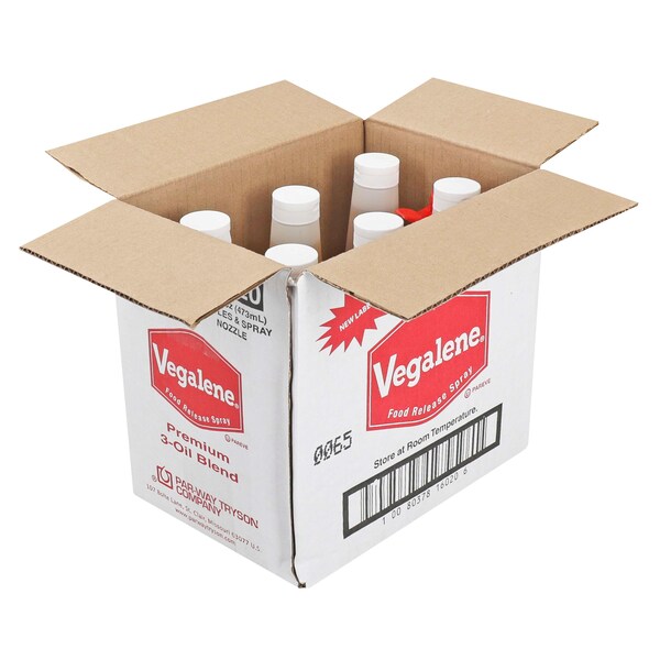 Vegalene Premium Food Release Pan Spray Liquid 16 Fl oz. W/Sprayer, PK6 - 16020