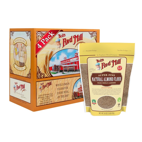 Bobs Red Mill Natural Foods Bob's Red Mill Gluten Free Natural Almond Flour 16 oz. Bag, PK4 - 4998S164
