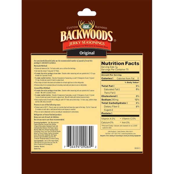 Lem LEM Backwoods Original Jerky Seasoning 3.65 oz Boxed - 9064