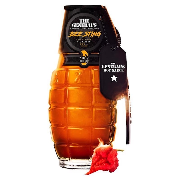 The Generals Hot Sauce The General's Hot Sauce Bee Sting Carolina Reaper Honey 6 oz - 0311-056